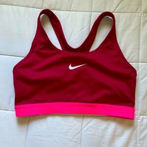 Nike sports bra size medium Pink on pink